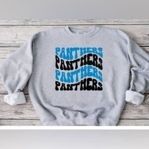 Panthers Wavy Crewneck - Gray